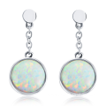 silver 925 earring opal stud earrings for woman